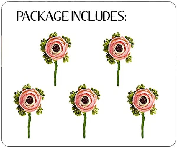 Pack_of_5_Baby_Pink_Artificial_Rose_Flower_Hair_Pin_For_Women__Pins