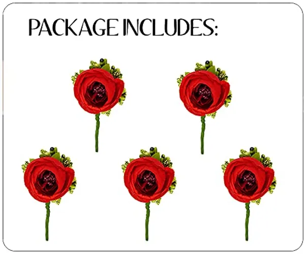 Pack_of_5_Red_Artificial_Rose_Flower_Hair_Pin_For_Women__Pins