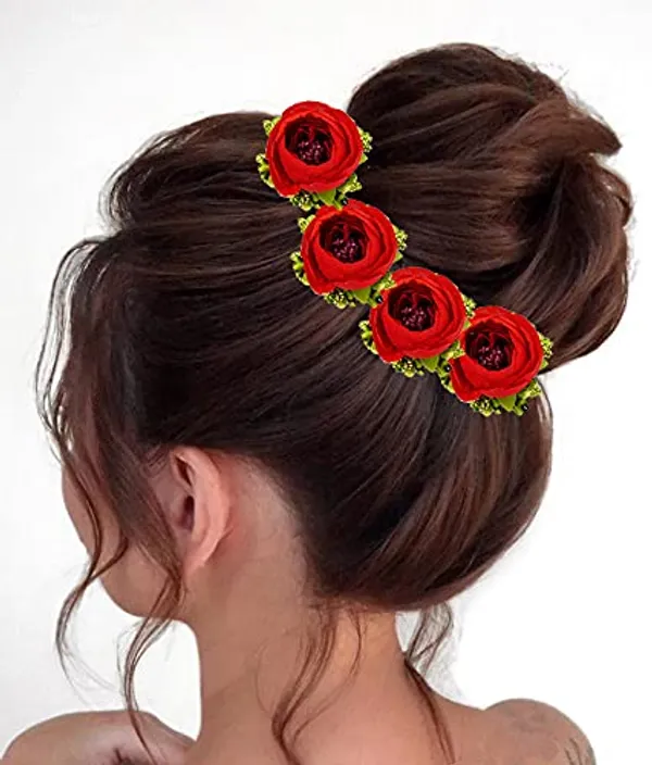 Pack_of_5_Red_Artificial_Rose_Flower_Hair_Pin_For_Women__Pins