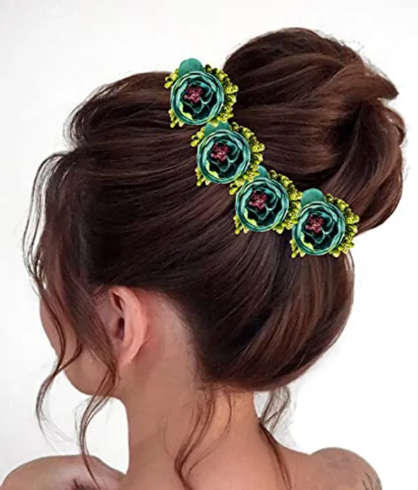 Torquoise_Attractive_Royal_Look_Artificial_Rose_Flower_Bridal_Wedding_Hair_Accessories_For_Women_&_Girls_(14_X_8_X_1_Cm)