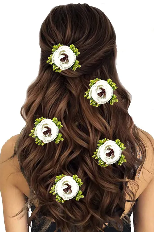 White_Attractive_Royal_Look_Artificial_Rose_Flower_Bridal_Wedding_Hair_Accessories_For_Women_&_Girls_(14_X_8_X_1_Cm)