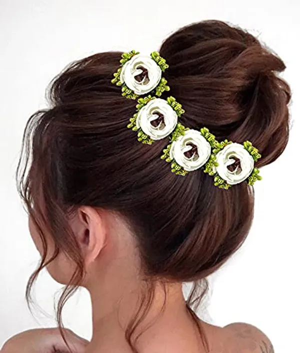 White_Attractive_Royal_Look_Artificial_Rose_Flower_Bridal_Wedding_Hair_Accessories_For_Women_&_Girls_(14_X_8_X_1_Cm)