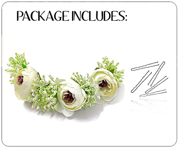 Cream_Artificial_Rose_With_Lavender_Flower_Hair_Vein_For_Women_(14_X_8_X_1_Cm)
