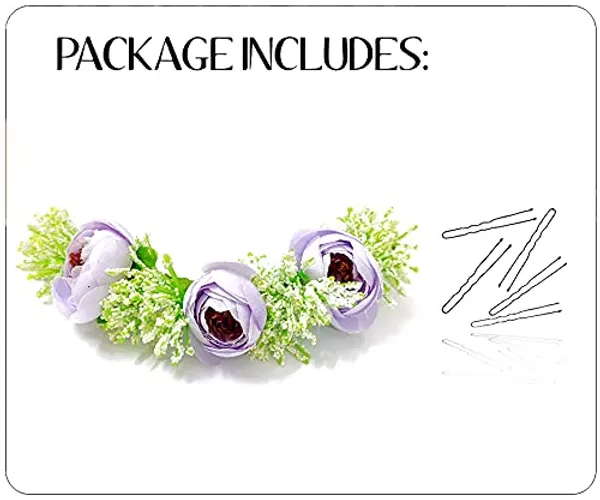 Purple_Artificial_Rose_With_Lavender_Flower_Hair_Vein_For_Women_(14_X_8_X_1_Cm)