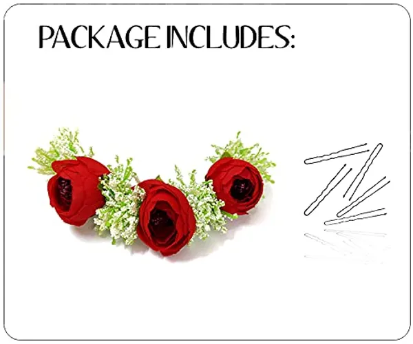 Red_Artificial_Rose_With_Lavender_Flower_Hair_Vein_For_Women_(14_X_8_X_1_Cm)