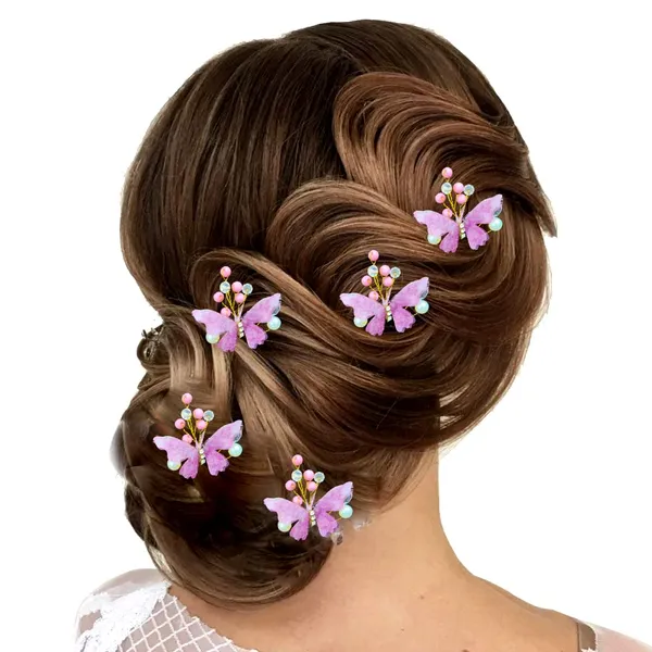 Pack_of_5_Baby_Pink_Butterfly_With_Shiny_Pearl_Hair_Pin_Accessories_For_Women