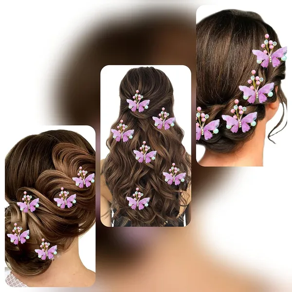 Pack_of_5_Baby_Pink_Butterfly_With_Shiny_Pearl_Hair_Pin_Accessories_For_Women