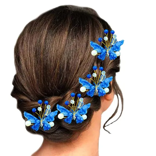 Pack_of_5_Blue_Butterfly_With_Shiny_Pearl_Hair_Pin_Accessories_For_Women