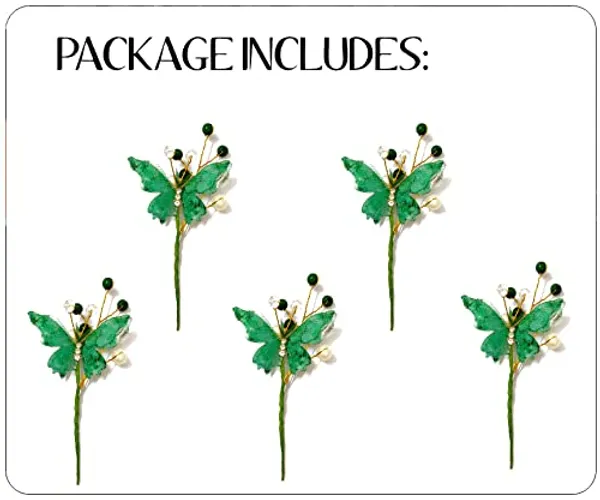 Pack_of_5_Green_Butterfly_With_Shiny_Pearl_Hair_Pin_Accessories_For_Women