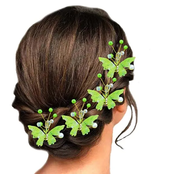 Pack_of_5_Light_Green_Butterfly_With_Shiny_Pearl_Hair_Pin_Accessories_For_Women