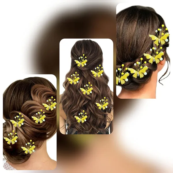 Pack_of_5_Yellow_Butterfly_With_Shiny_Pearl_Hair_Pin_Accessories_For_Women
