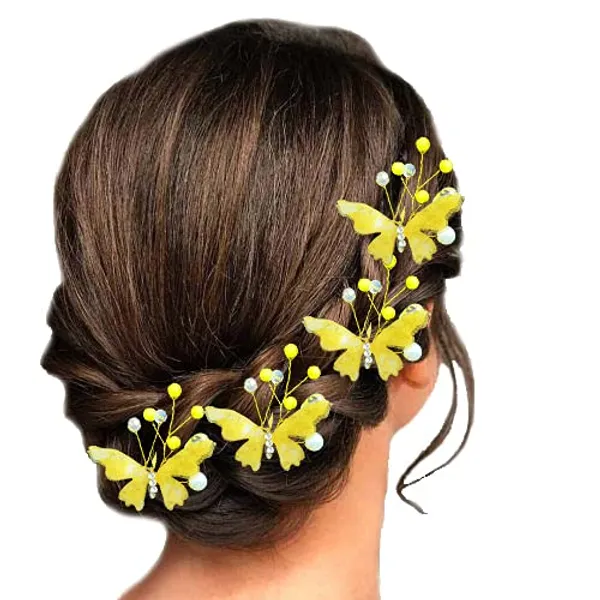 Pack_of_5_Yellow_Butterfly_With_Shiny_Pearl_Hair_Pin_Accessories_For_Women