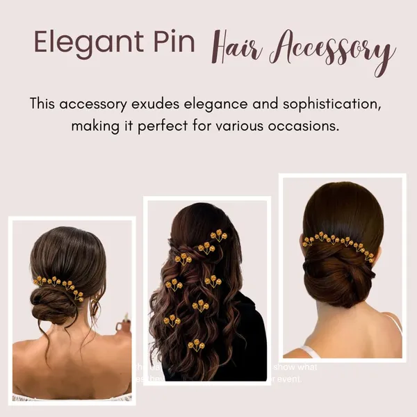 Golden_Artificial_Floral_Metal_Adorned_With_Three_Stunning_Stones_Design_Hairpin_Accessories_For_Women_&_Girls_(Set_Of_8)_(14_X_8_X_1_Cm)