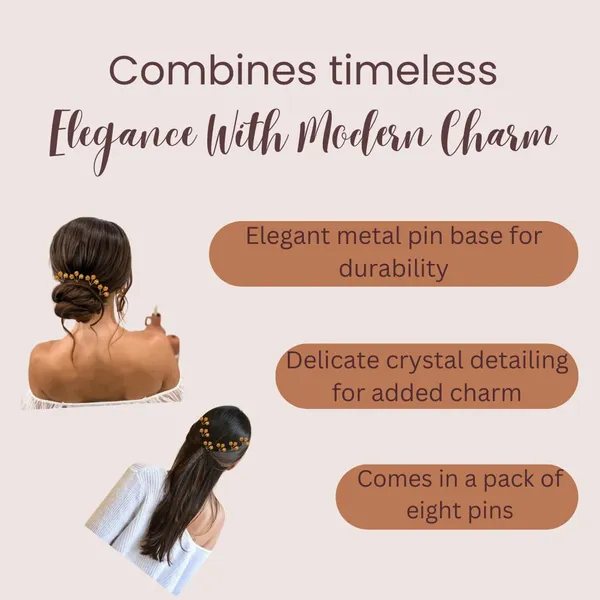Golden_Artificial_Floral_Metal_Adorned_With_Three_Stunning_Stones_Design_Hairpin_Accessories_For_Women_&_Girls_(Set_Of_8)_(14_X_8_X_1_Cm)