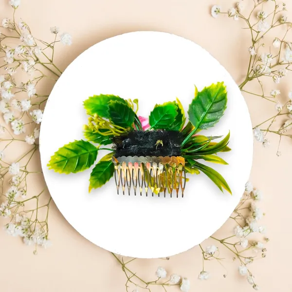 Baby_Pink_&_Peach_Artificial_Metal_Floral_Adorned_With_Intricate_Flowers_And_Leaves_Design_Hairpin_Accessories_For_Women_&_Girls_(14_X_8_X_1_Cm)