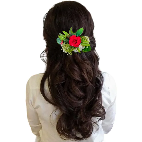 Red_&_Cream_Artificial_Metal_Floral_Adorned_With_Intricate_Flowers_And_Leaves_Design_Hairpin_Accessories_For_Women_&_Girls_(14_X_8_X_1_Cm)