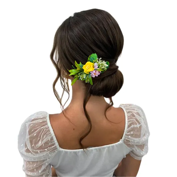 Yellow_&_Baby_Pink_Artificial_Metal_Floral_Adorned_With_Intricate_Flowers_And_Leaves_Design_Hairpin_Accessories_For_Women_&_Girls_(14_X_8_X_1_Cm)