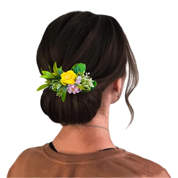 Yellow_&_Baby_Pink_Artificial_Metal_Floral_Adorned_With_Intricate_Flowers_And_Leaves_Design_Hairpin_Accessories_For_Women_&_Girls_(14_X_8_X_1_Cm)