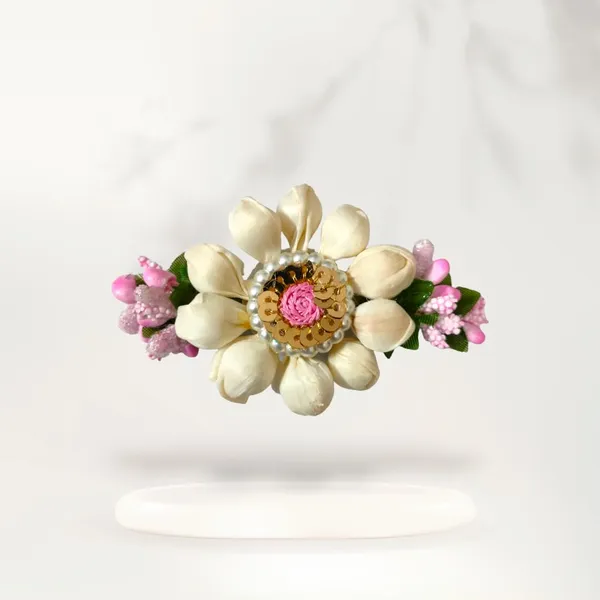 Baby_Pink_Artificial_Metal_Floral_Mogra_Petal_Centerpiece_With_Pollens_Design_Hairpin_Claw_Clip_Hair_Accessories_For_Women_&_Girls_(14_X_8_X_1_Cm)