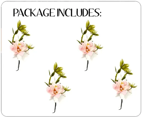 Peach_Artificial_Floral_Design_Bridal_Hair_Accessories_For_Women_&_Girls