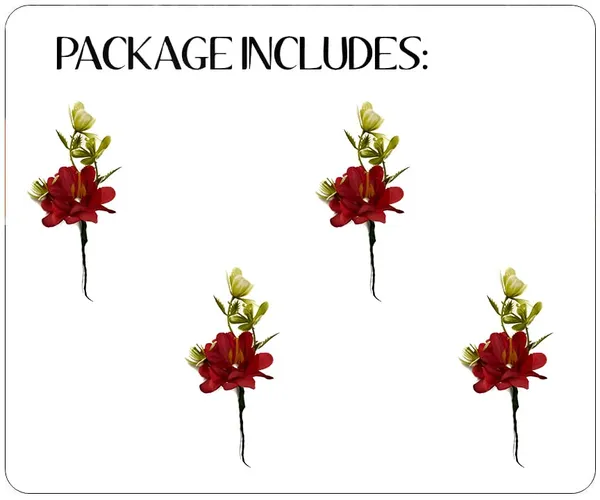 Red_Artificial_Floral_Design_Bridal_Hair_Accessories_For_Women_&_Girls