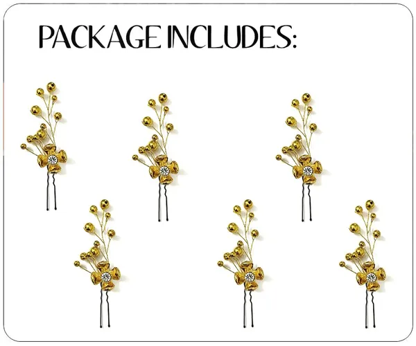 Golden_Small_Flower_With_Pearls_Hair_Pin_For_Women_&_Girls