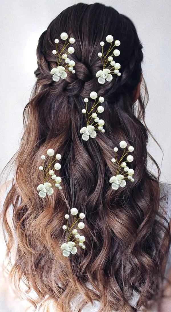 Pearl_Small_Flower_With_Pearls_Hair_Pin_For_Women_&_Girls
