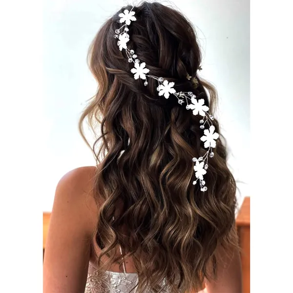 White_Artificial_White_Flower_With_Pearl_Hair_Pin_For_Women_&_Girls