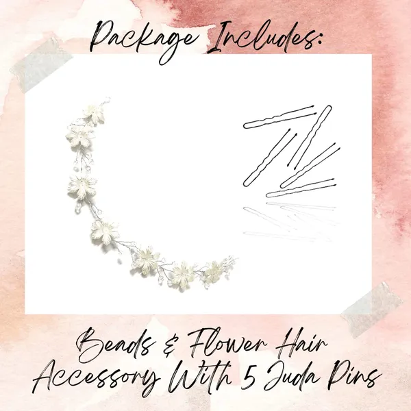 White_Artificial_White_Flower_With_Pearl_Hair_Pin_For_Women_&_Girls