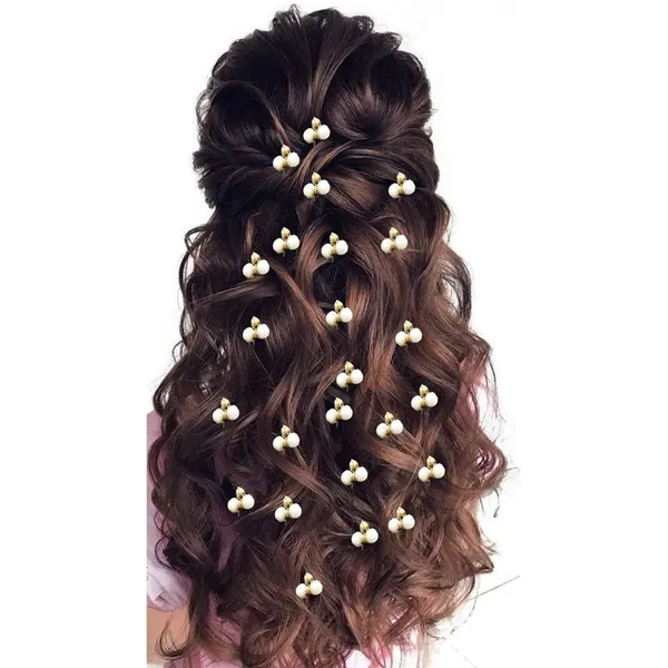 White_Artificial_Mogra_Pollen_With_Pearl_Hair_Pin_For_Women_&_Girls