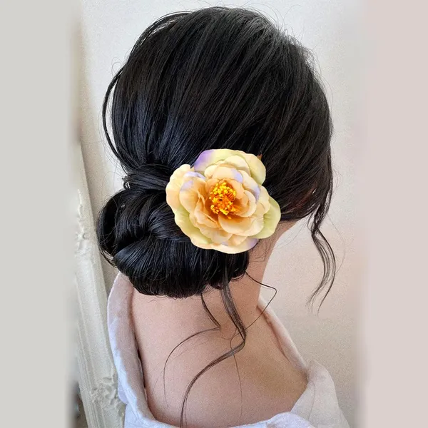 Beige_Artificial_Plastic_Rounded_Floral_Design_Hairpinaccessories_For_Women_&_Girls_(14_X_8_X_1_Cm)