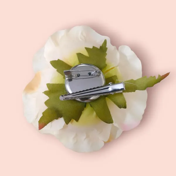 Cream_Artificial_Rose_Hair_Pin_Accessories_For_Women_&_Girls_(14_X_8_X_1_Cm)