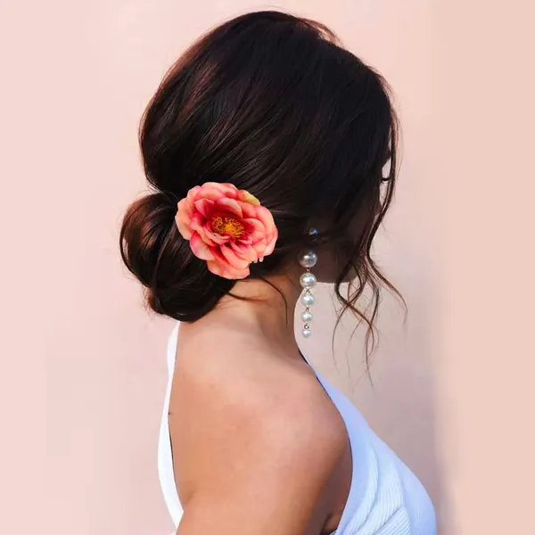 Dark_Pink_Artificial_Rose_Hair_Pin_Accessories_For_Women_&_Girls_(14_X_8_X_1_Cm)