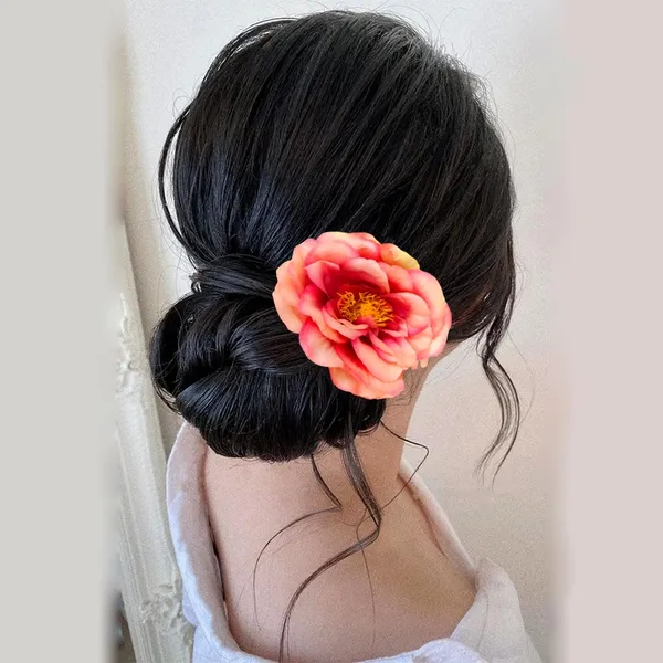 Dark_Pink_Artificial_Rose_Hair_Pin_Accessories_For_Women_&_Girls_(14_X_8_X_1_Cm)