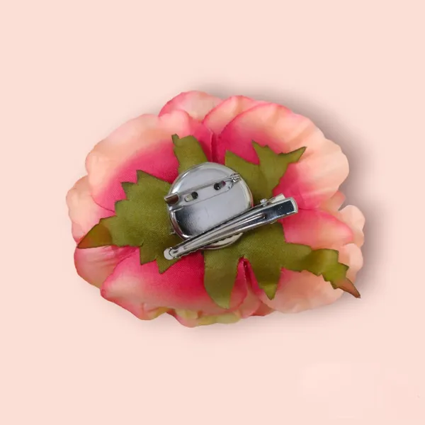 Dark_Pink_Artificial_Rose_Hair_Pin_Accessories_For_Women_&_Girls_(14_X_8_X_1_Cm)