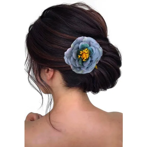 Grey_Artificial_Rose_Hair_Pin_Accessories_For_Women_&_Girls_(14_X_8_X_1_Cm)