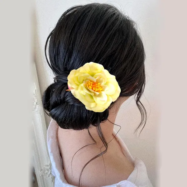 Lemon_Artificial_Rose_Hair_Pin_Accessories_For_Women_&_Girls_(14_X_8_X_1_Cm)