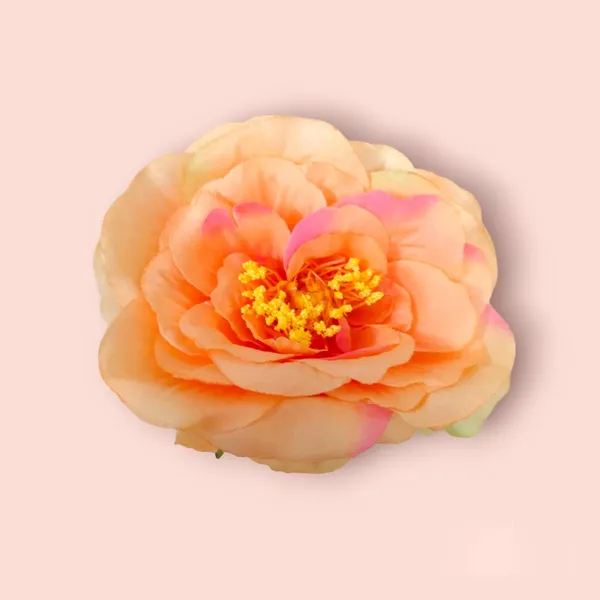 Peach_Artificial_Rose_Hair_Pin_Accessories_For_Women_&_Girls_(14_X_8_X_1_Cm)