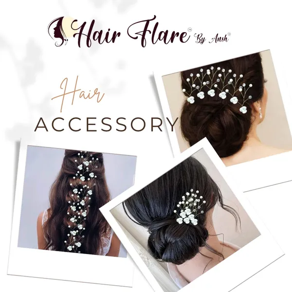 Silver_Artificial_Small_Rose_With_Pearl_Hair_Pin_Accessories_For_Women_Pack_Of_15