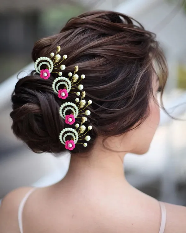 Pack_of_8_Dark_Pink_Artificial_Flower_With_Pearls_Hair_Pin_Accessories_For_Women