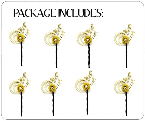 Pack_of_8_Golden_Artificial_Flower_With_Pearls_Hair_Pin_Accessories_For_Women