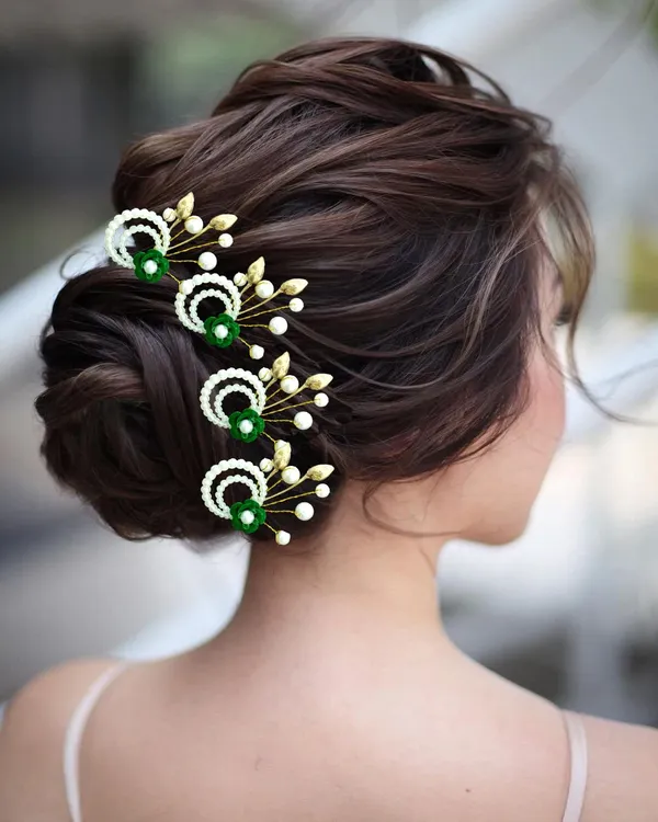 Pack_of_8_Green_Artificial_Flower_With_Pearls_Hair_Pin_Accessories_For_Women