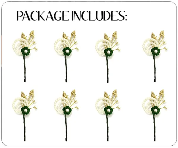 Pack_of_8_Green_Artificial_Flower_With_Pearls_Hair_Pin_Accessories_For_Women