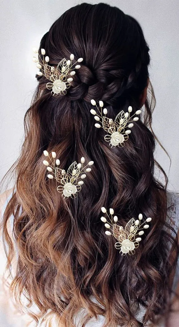 Pack_of_4_Silver_Artificial_Metal_Roses_With_White_Pearls_And_Metal_Leaves_Hair_Pin_For_Women