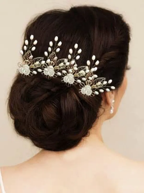 Pack_of_4_Silver_Artificial_Metal_Roses_With_White_Pearls_And_Metal_Leaves_Hair_Pin_For_Women