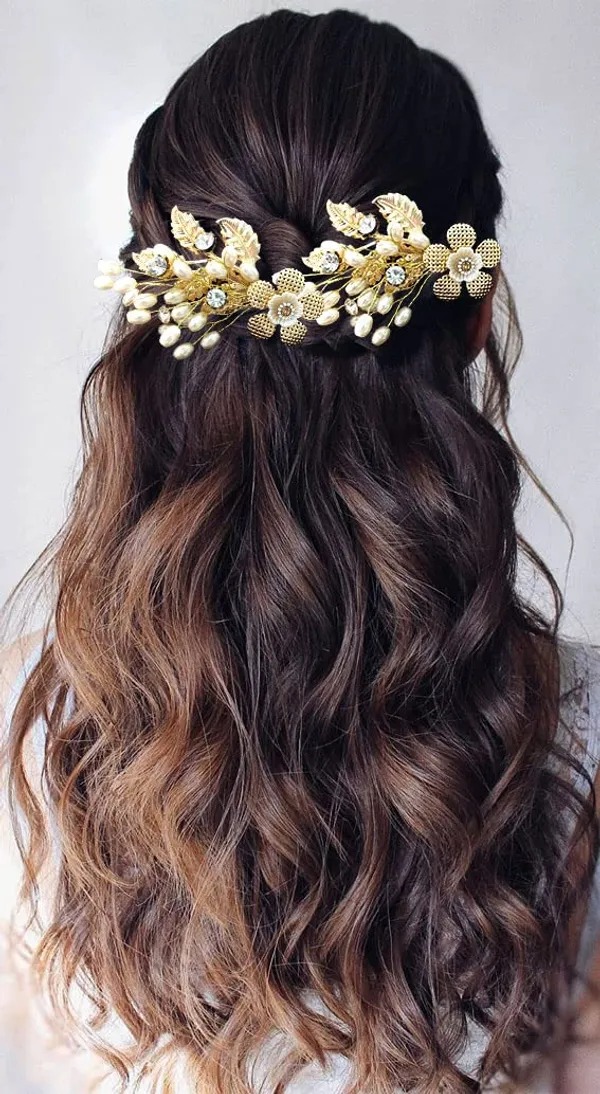 Pack_of_2_White_Artificial_Flower_And_Leaves_With_Stones_And_Pearls_Comb_Slide_Hair_Pin_Accessories_For_Women