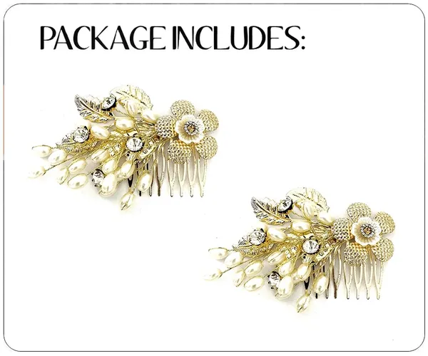 Pack_of_2_White_Artificial_Flower_And_Leaves_With_Stones_And_Pearls_Comb_Slide_Hair_Pin_Accessories_For_Women