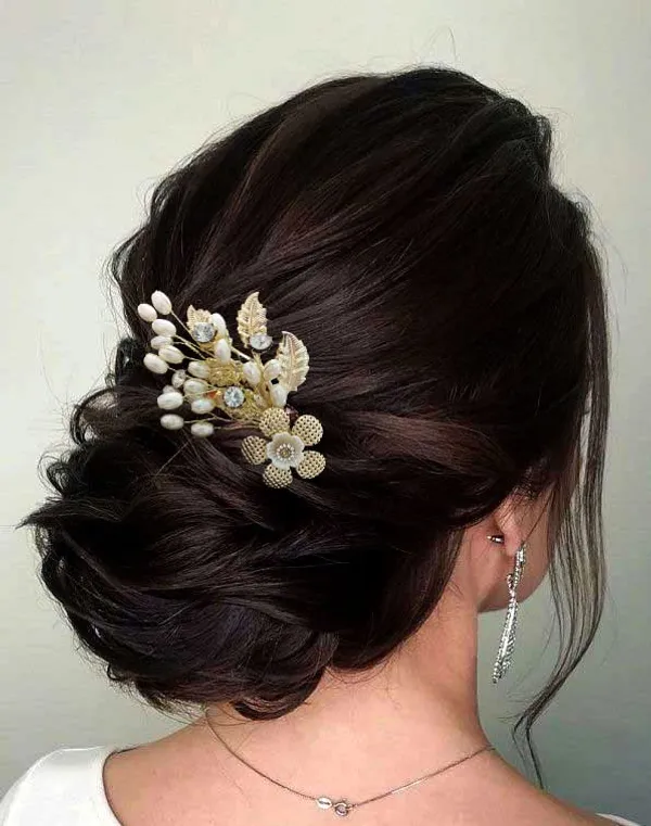 Pack_of_2_White_Artificial_Flower_And_Leaves_With_Stones_And_Pearls_Comb_Slide_Hair_Pin_Accessories_For_Women