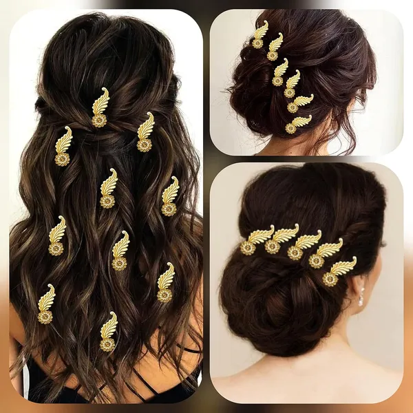 Golden_Artificial_Stone_Flowers_With_Metal_Leaf_Designed_Bridal_Hair_Pin_Accessories