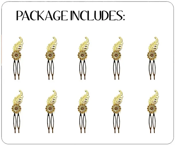 Golden_Artificial_Stone_Flowers_With_Metal_Leaf_Designed_Bridal_Hair_Pin_Accessories